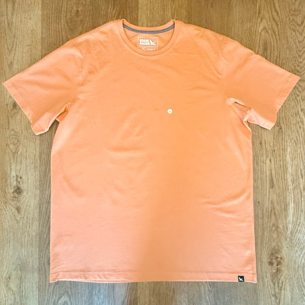 Men’s Eddie Bauer Cotton Classic Tee NWT Size TXL Orange